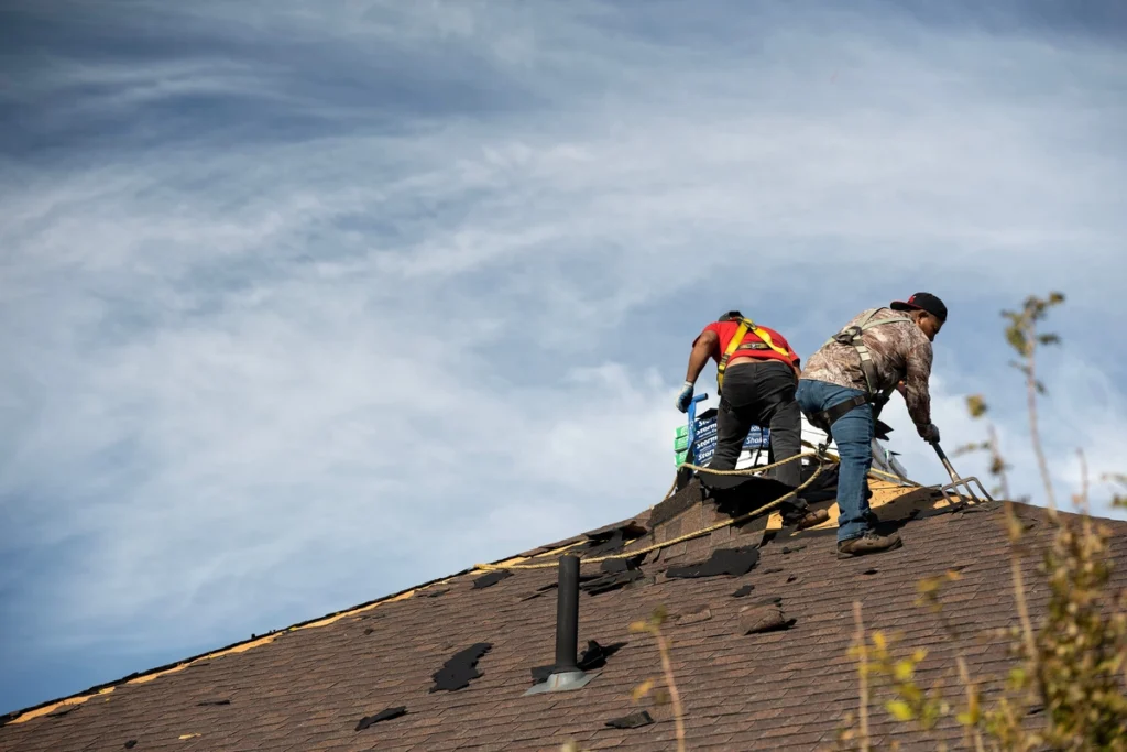hail damage-roof repairs on a hail damaged roof