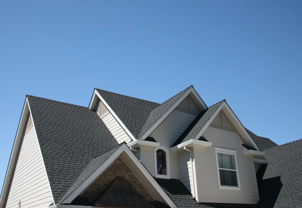 shingle roof cost-View of front of house roof