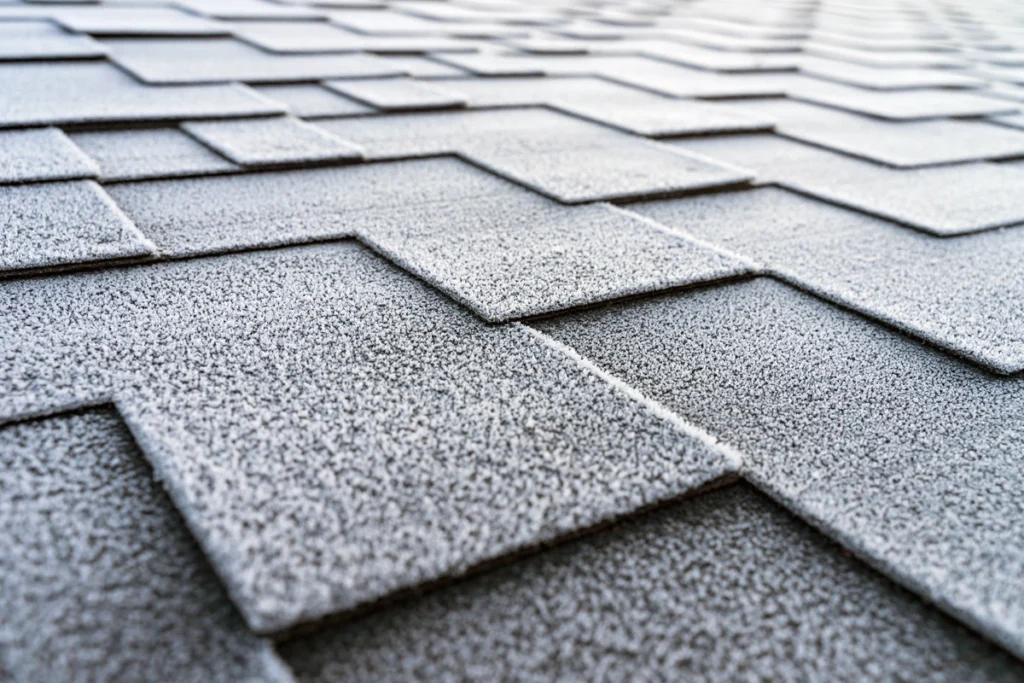 shingle roof cost-very close up view of shingles laid on a roof