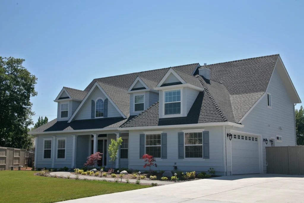 view of entire house with new roof