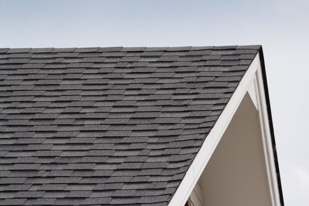 black shingles grey and black roof shingles of house