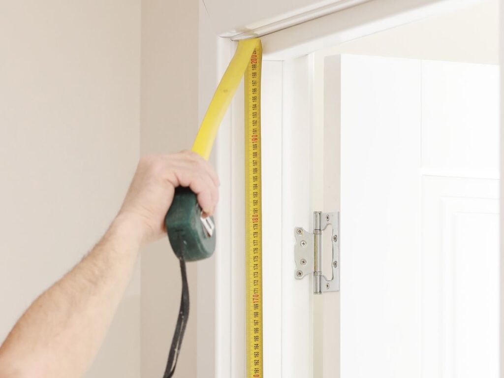 Man is installing the doors