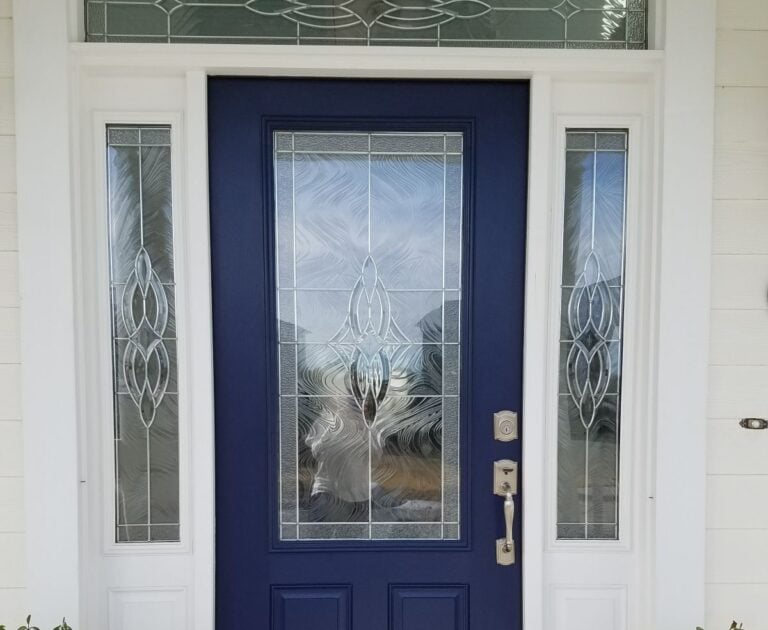 blue front door