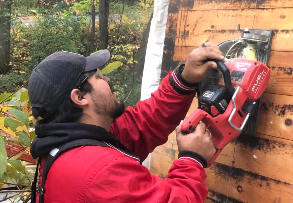 Puetz Construction deck contractor working