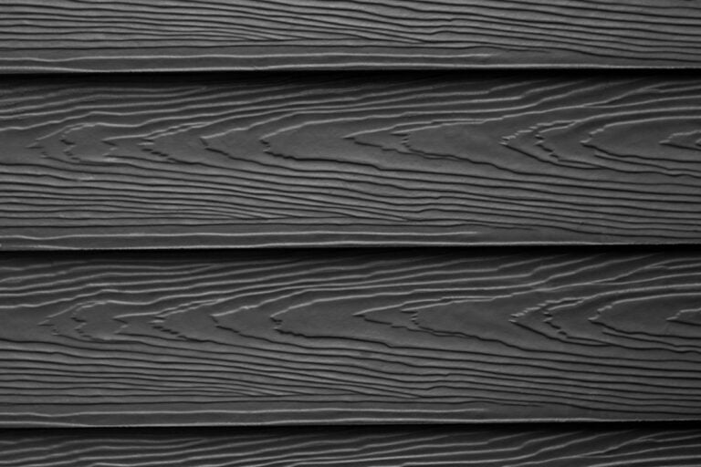close-up of black siding