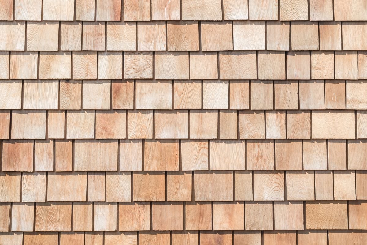 Red cedar shake siding
