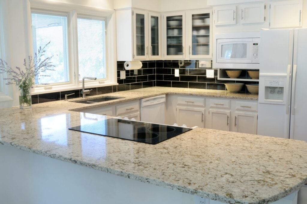 New kitchen with a quartz countertop