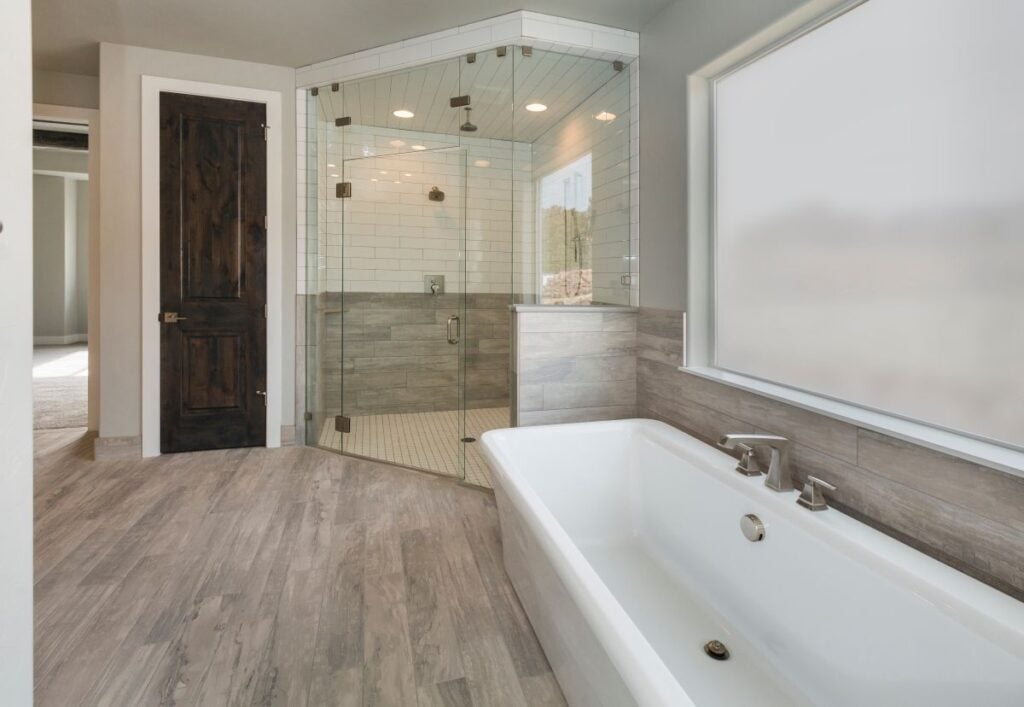 Newly remodeled luxury master bathroom